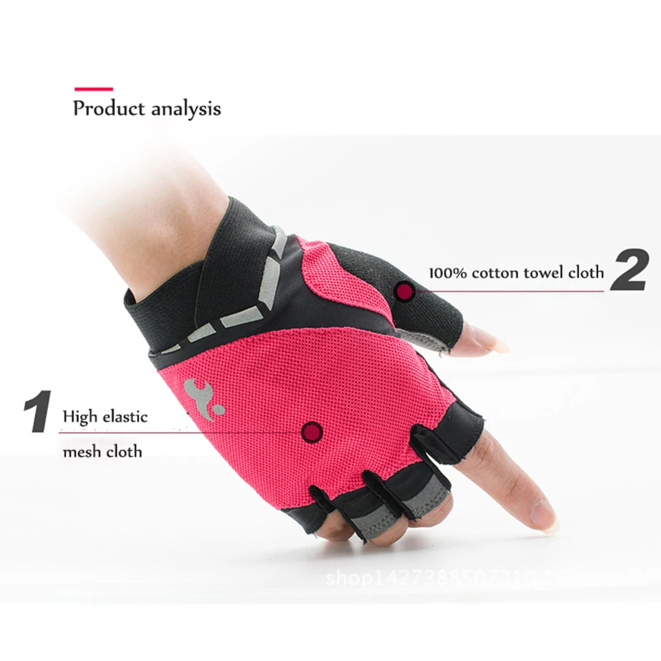 BOODUN Women Yoga Body Building Training Gym Gloves Anti-skid Breathable Sport Dumbbell Fitness Exercise Half Finger Gloves