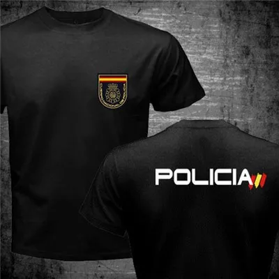 Espana Policia испанский национальный полицейский Espana Policia CNP UIP УПО анти бунт спецназ GEO идет спецназ Мужская футболка