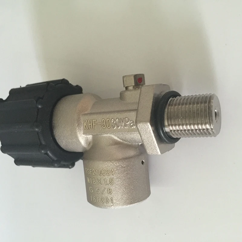 

Best Selling! Carbon Fiber Cylinder Valve PCP Paintball Tank 30Mpa 4500psi Valve ON/OFF M18*1.5 Outlet Thread Din G5/8 China-S