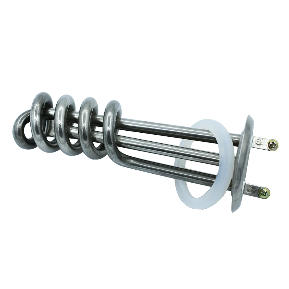 Spiral Water Heating Element For Water Boiler 220V 3KW 63mm Ring Flange Diameter Stainless Steel Electric Water Heating Heater