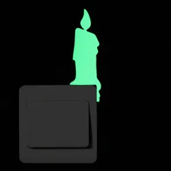 Glow-in-the-Dark Luminous Cartoon Wall Stickers for Kids' Room Decoration (005 Burning Candle)