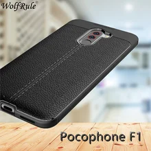 For Xiaomi Pocophone F1 Case On Pocophone F1 Case Soft Silicone Leather Design Smartphone Case For