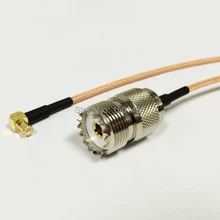 UHF Женский Джек SO239 переключатель MCX штекер прямым углом косичку кабель RG316 быстрая 15 см " адаптер