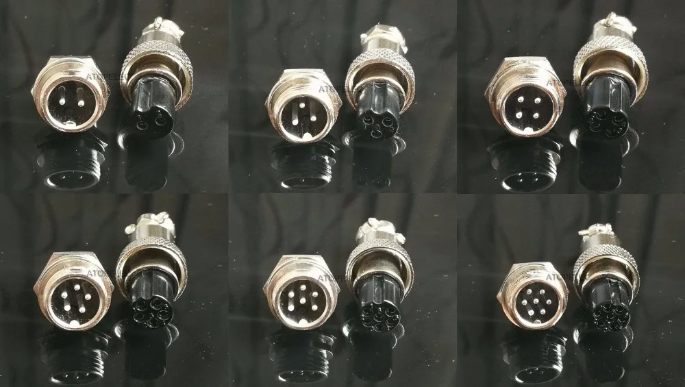 

1 Set GX12 12mm Aviation Plug Metal Panel Female+Male Wire Cable Connector 2pin/3pin/4pin/5pin/6pin/7pin