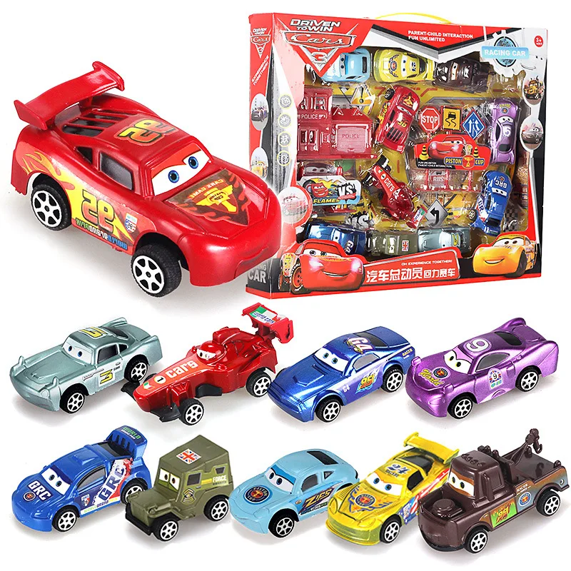lightning mcqueen race car set