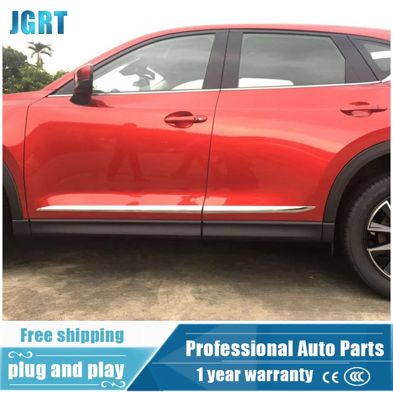 

JGRT car styling for Mazda CX-5 chrome or Stainless steel side door body trim for CX-5 2017-2018 door strip