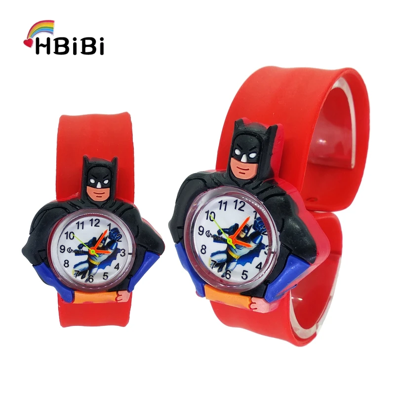 Милые детские часы Бэтмен детские часы для малыша Детские мужские часы настенные часы кварцевые часы для девочек и мальчиков подарки Relogio