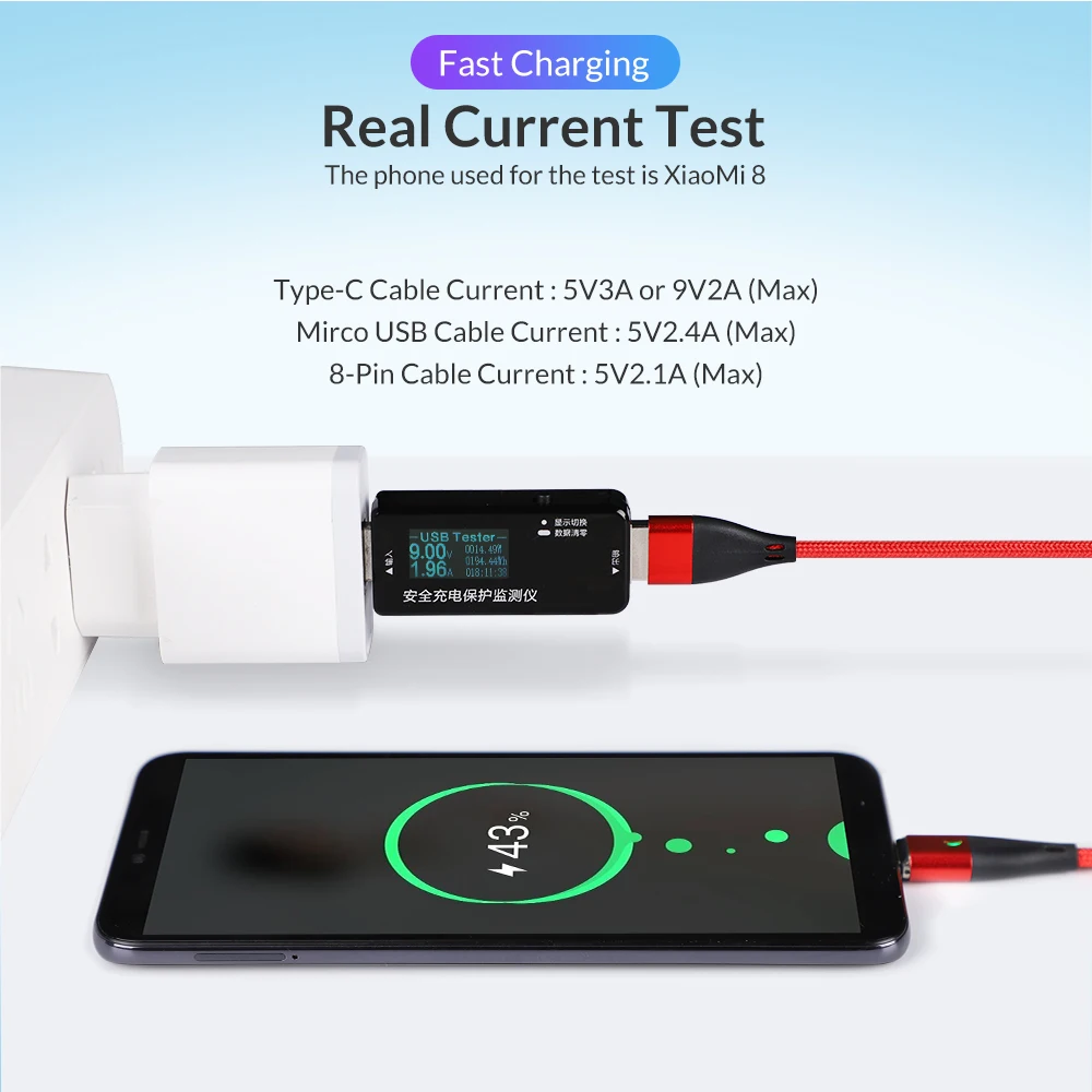  TOPK 1M 2M USB Magnetische Kabel USB Typ C & mi cro USB Kabel Schnelle Lade USBC Kabel für iPhone S