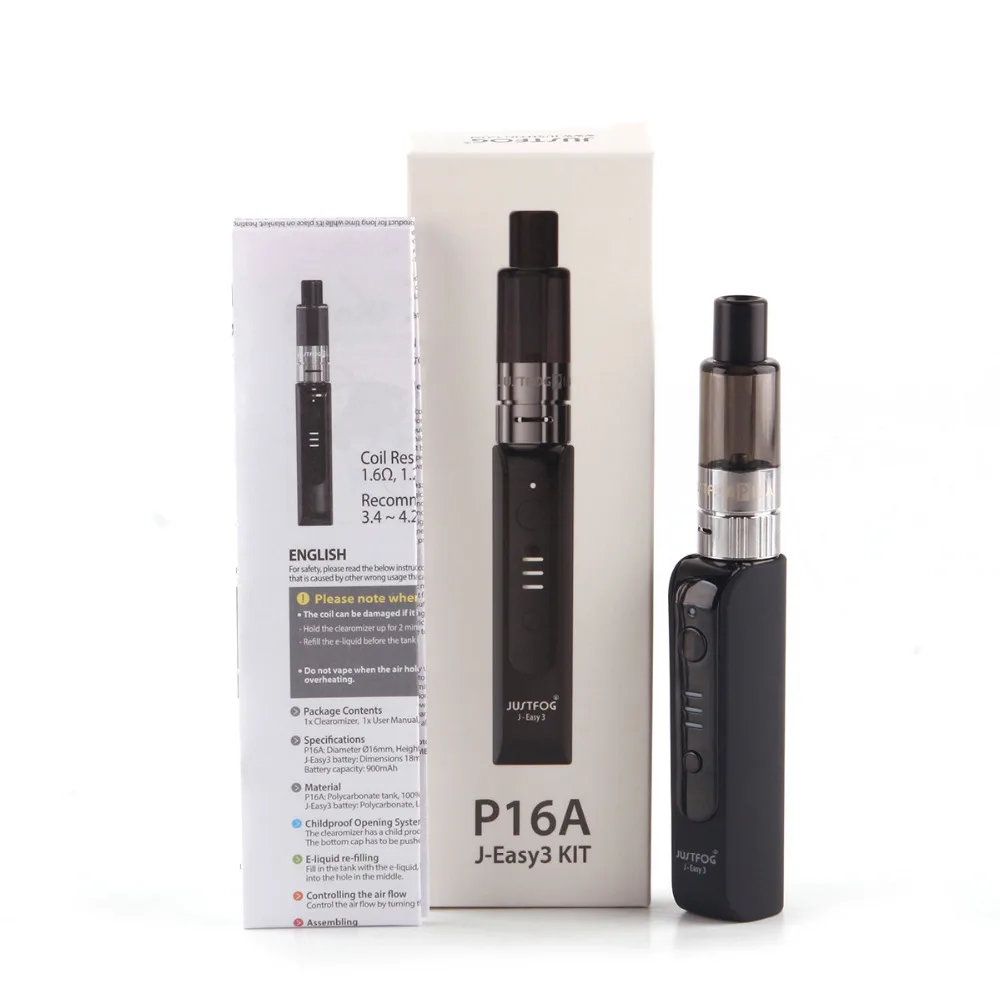 Justfog P16A стартовый набор Vape ручка 900 мАч J Easy 3 батарея мод P16A клиромайзер 2 мл бак C14 Q16 катушка Vs Justfog Q16 испаритель