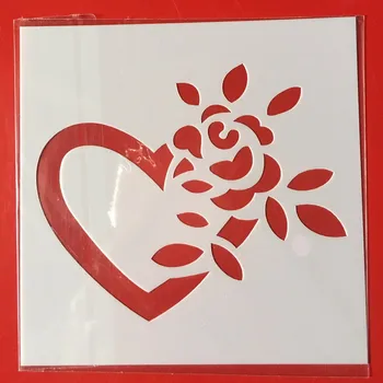 

Hot 13cm 5.1" Hollow Heart DIY Layering Stencils Wall Painting Scrapbook Coloring Embossing Album Decorative Paper Card Template