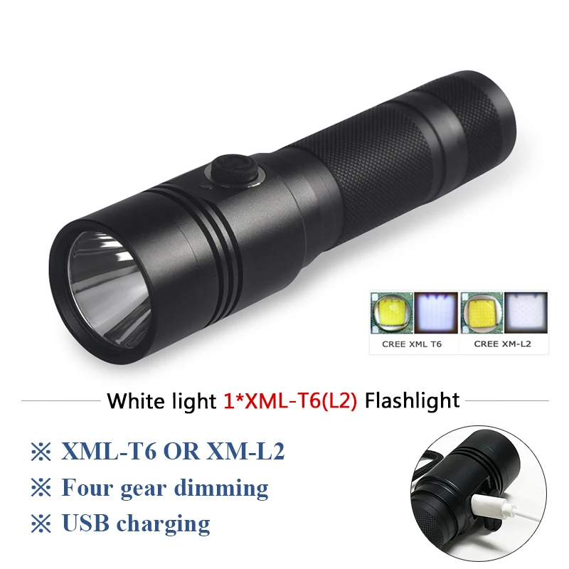 High quality led flashlight with battery power warning light xm l2 t6 torch18650 usb waterpoof lanterna militar linterna tactica