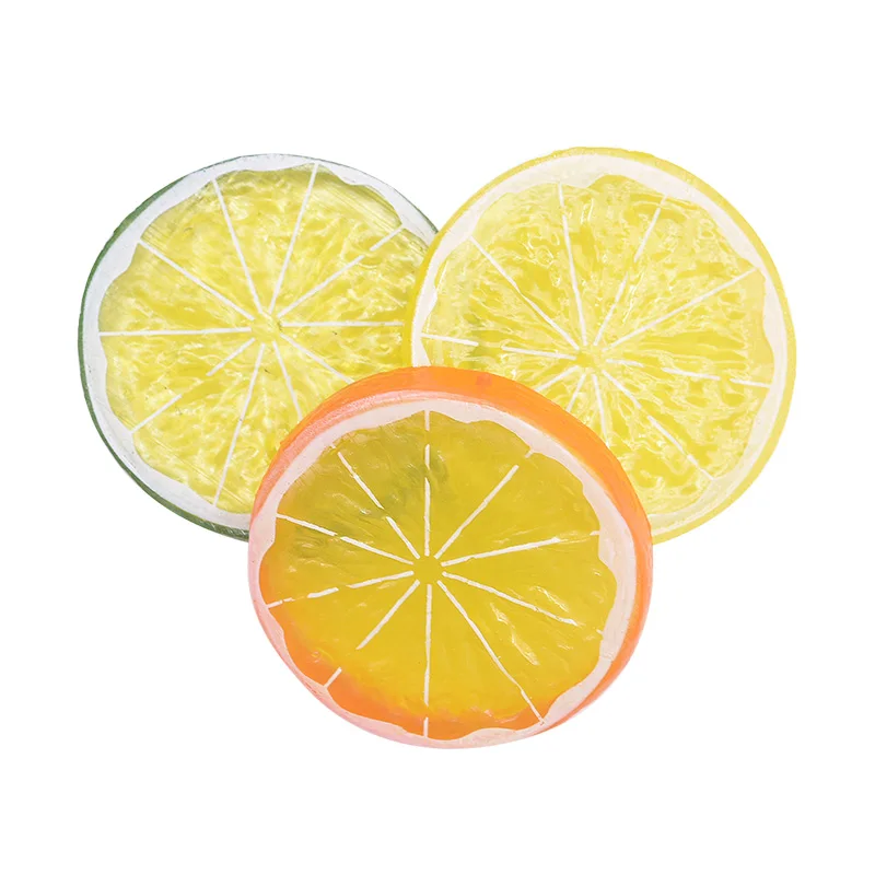 5pcs Lifelike Artificial Fruits Polyfoam Lemon Slices Fake Fruit Party Photo Props for Model Party Kitchen Simulate Fruits
