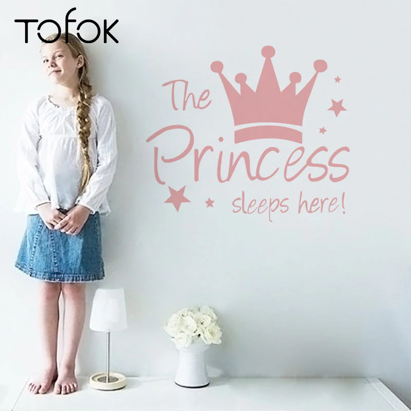 Tofok DIY Детская Наклейка на стену для девочек и спальни украшение дома гостиной
