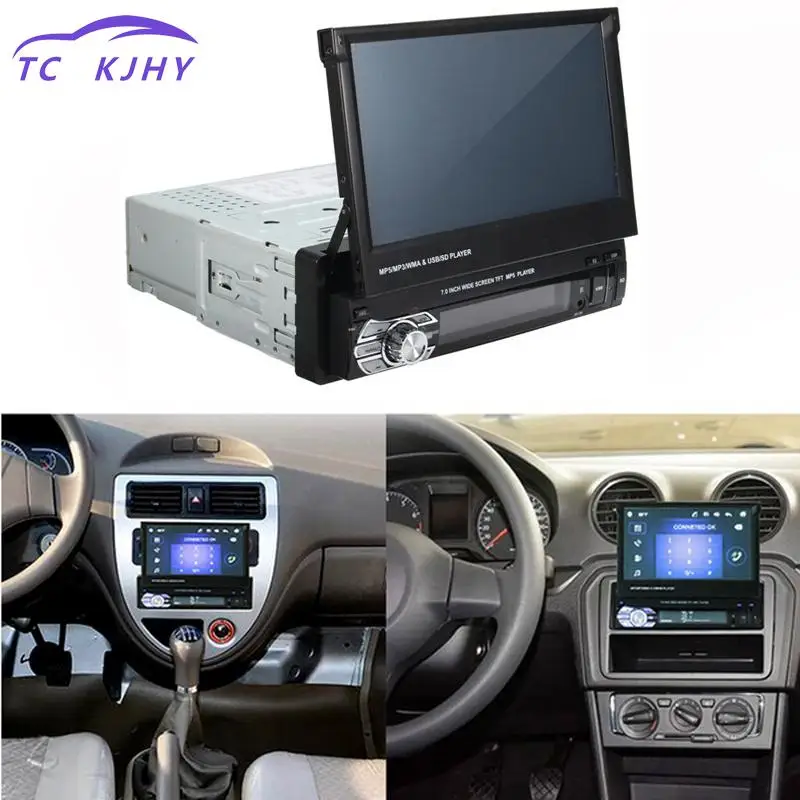 

2018 Auto Car Radio Car Stereo Audio Radio Bluetooth 1din 7inch Hd Retractable Touch Screen Monitor Dvd Mp5 Sd Fm Usb Player