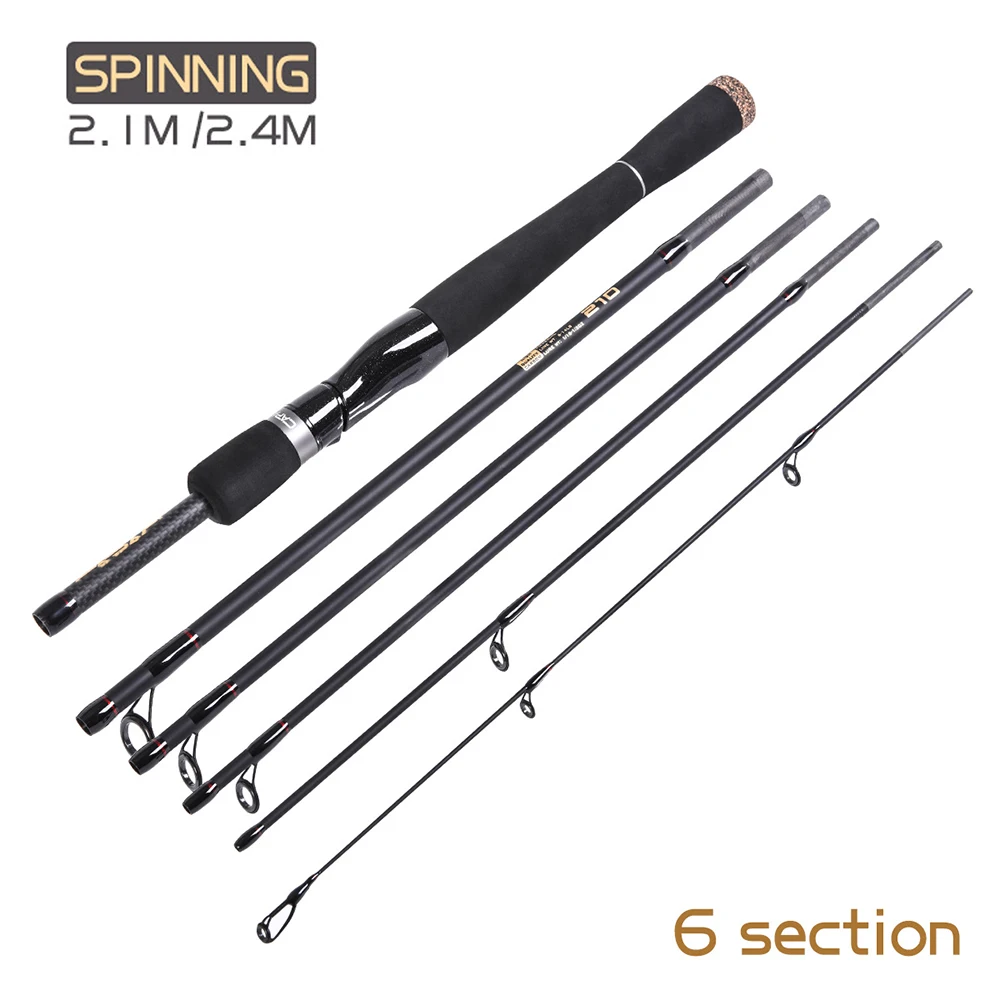 

Carbon Spinning Fishing Rod M/MH Power Casting Rod Carbon rod Fishing rod Fishing Tackle 1.8m/2.1m