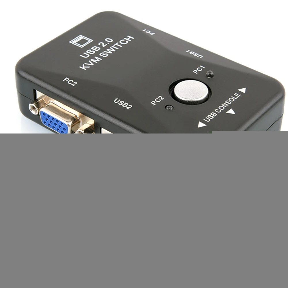 

Video Switch Box 2-Port KVM USB2.0 Monitor Switcher Adapter Mouse For Keyboard 1920*1440