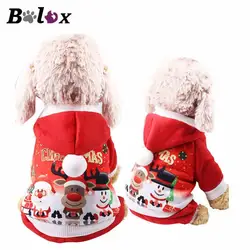 Рождественская одежда для Собаки Одежда для кошки куртки для малых и средних собак рождественский стиль Санта калус узор теплая одежда для