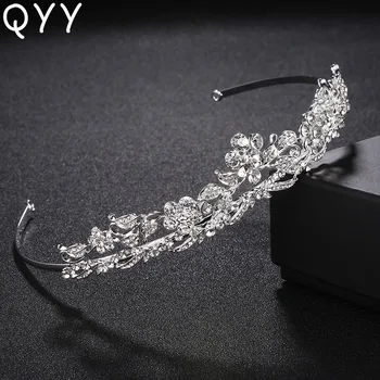 

Fashion Baroque Austrian Crystal Princess Tiaras and Crowns Women Headdress for Bride Wedding Hair Jewelry Hairpieces