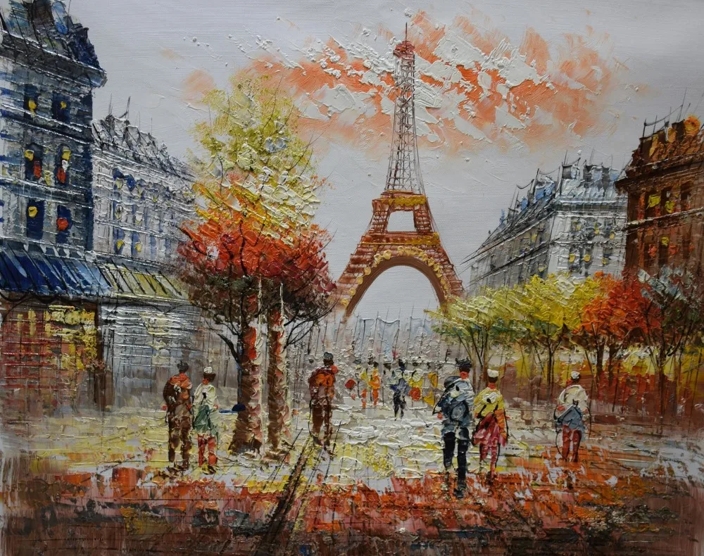 Пейзаж парижа рисунок