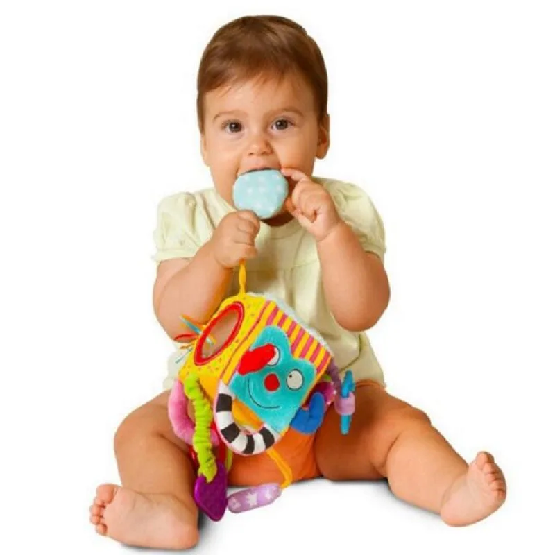 Colorful Baby Cartoon Lathe Musical Crib Mobiles Hanging Mirror Toy