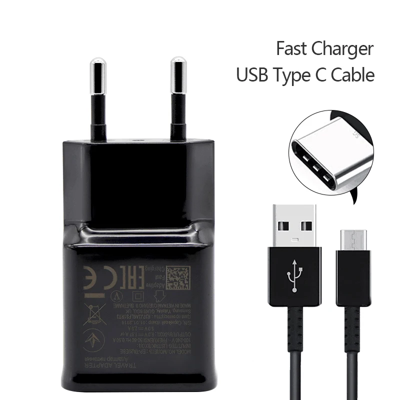 Для Huawei Xiaomi USB Type C зарядное устройство с европейской вилкой кабель разъемом для