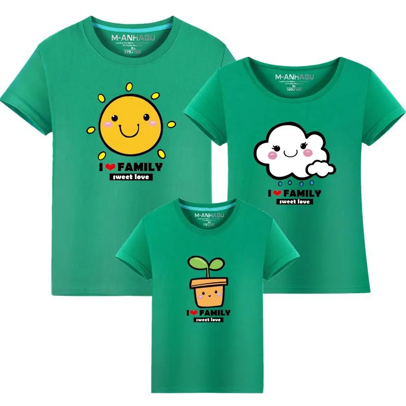 Sharely Sheep Father Son Family Casual Travel Sun T-shirt Matching Outfit Clothes Mom Daughter Family Look t shirt Sets Clothing