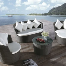 Садовая мебель 5 шт. ротанга круглый диван набор