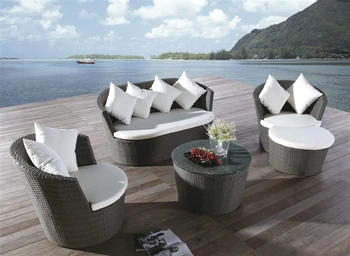 

Outdoor garden furniture 5pcs rattan round shape Sofa Set