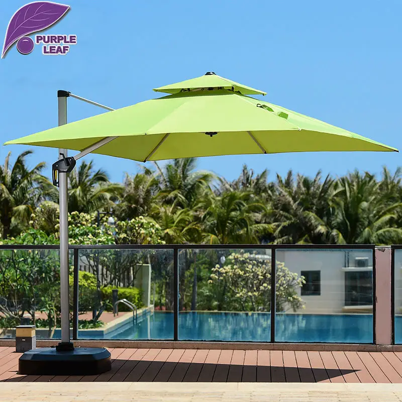 purple leaf cantilever umbrella