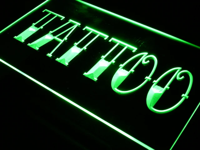 I550 тату Магазин Бар Паб искусство пирсинг светодиодный неоновый свет вывески Вкл/Выкл Переключатель 20+ цвета 5 размеров