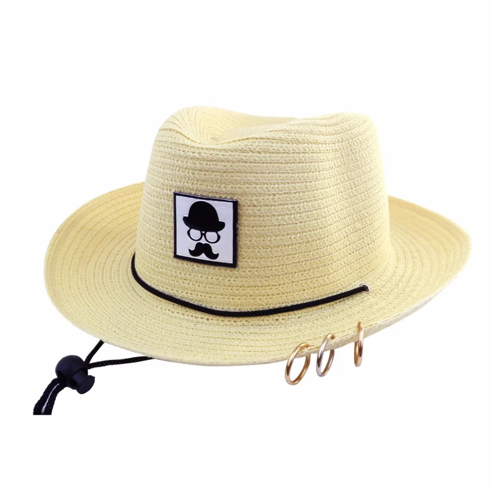 LNPBD популярная детская ковбойская Летняя Пляжная соломенная шляпа с широкими полями UPF 50 Защита от УФ-лучей шляпы для детей