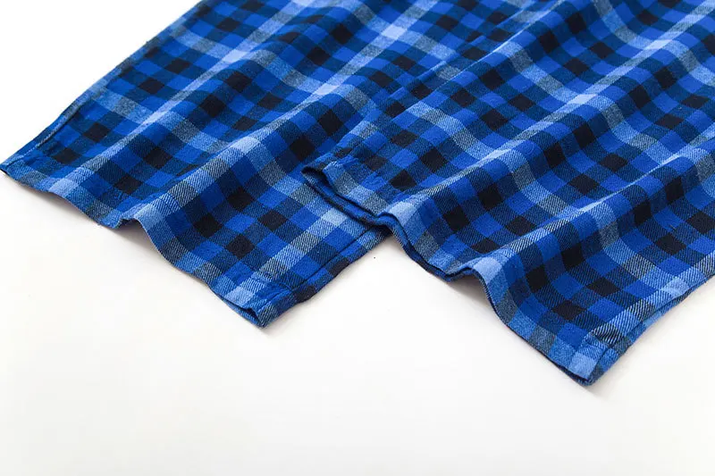 Для мужчин и женщин Чистый хлопковый окрашенный материал решетки очень большой код пижамы плед эластичная талия полная длина женские s сексуальные пижамные штаны