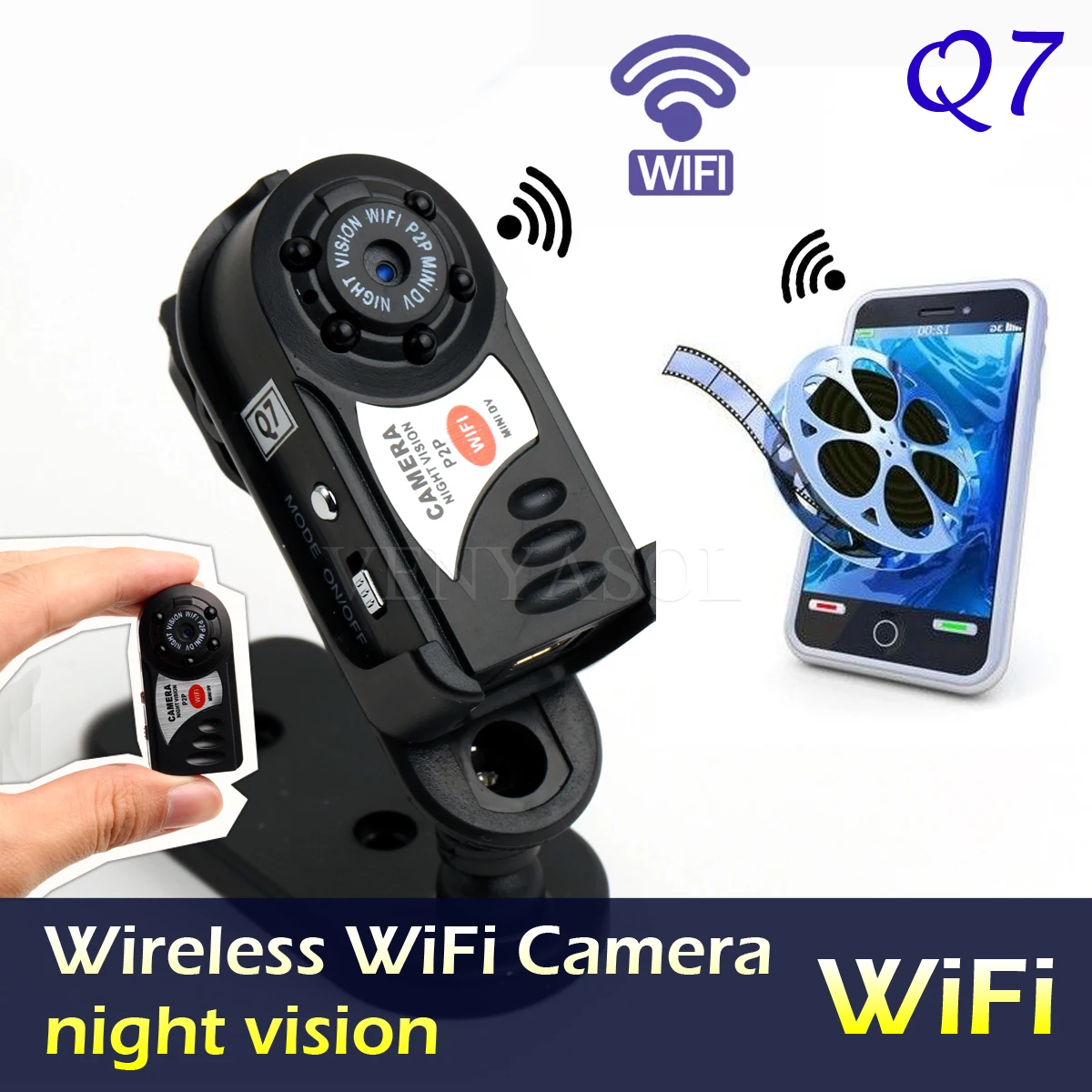 Buy Smallest Q7 Wifi Camera Cam Upgrade 720P HD Mini