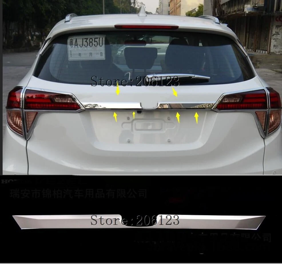Подходит для Honda HR-V HRV VEZEL 2015 2016 2017 хромированная задняя фонарь дверь карго дверная