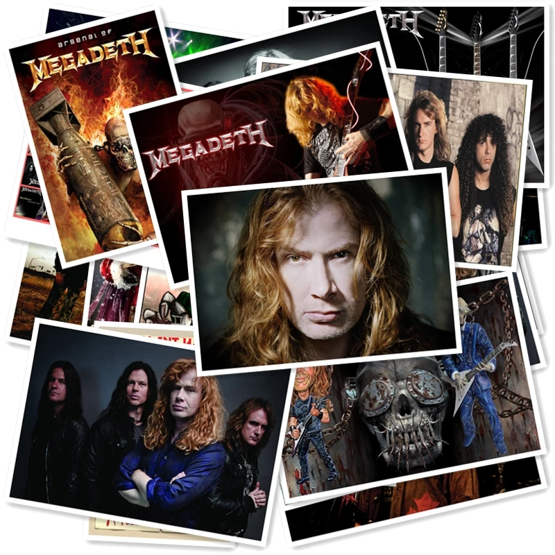 D1-9# Megadeth Классическая серия наклеек 20/шт ПВХ художественная коллекция подарочных настенных наклеек граффити s