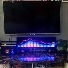 Полноцветный дисплей музыкального спектра, размер 560 мм* 160 мм* 20 мм. сочетание 64 видов различных размеров, AGC автоматическое управление