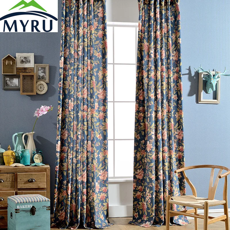 

MYRU Hot Sale Curtain Pure and European Style Curtain Health and Environmental Protection Printing Curtain