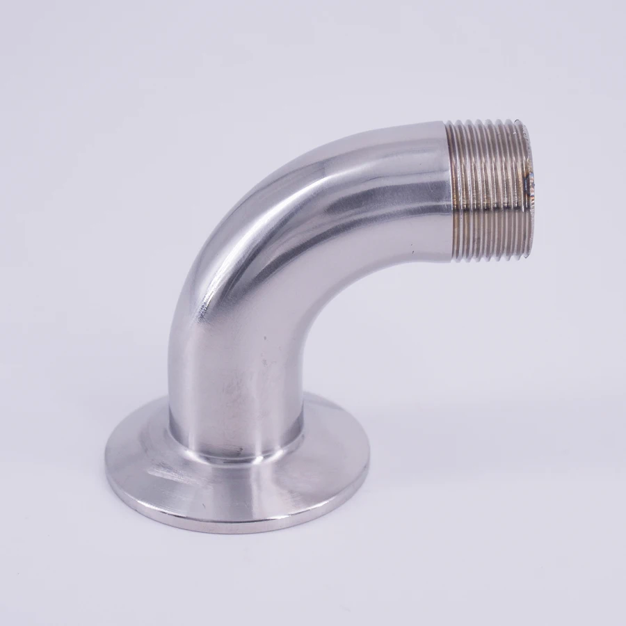 

1.5" Tri Clamp x 1-1/4" BSPT Male 90 Degree Elbow SUS 304 Stainless Steel Sanitary Pipe Fitting Home Brew Beer Wine