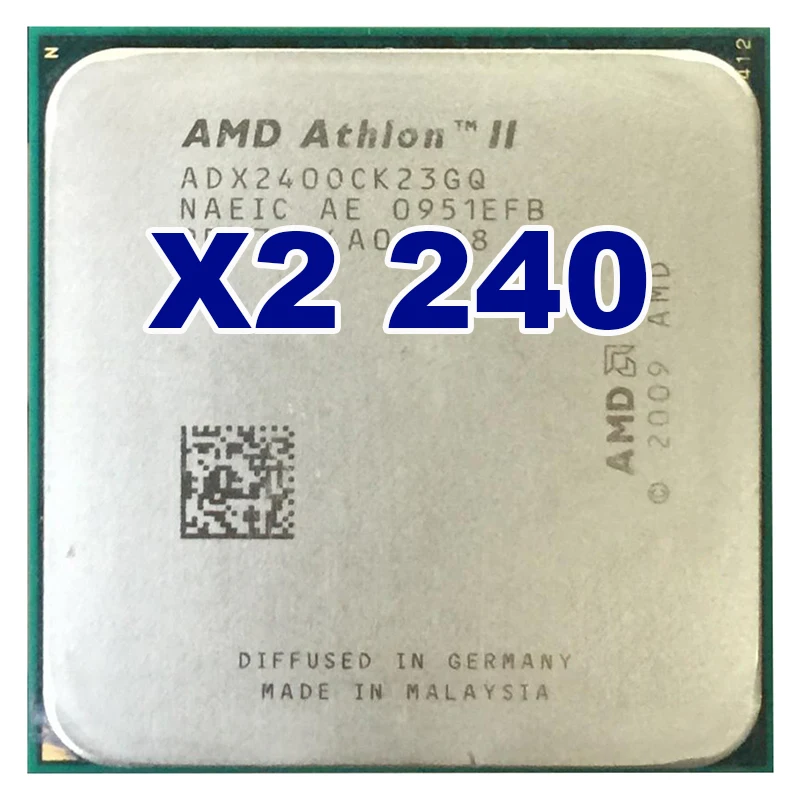 AMD CPU Athlon II X2 240 CPU 2.8GHz Socket AM3 Processor 65W 4000MHZ Pib Dual-Core scrattered pieces