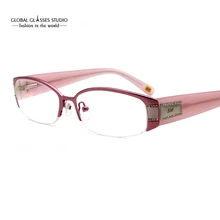Фирменный дизайн, модные алмазные розовые женские очки, оправа для чтения, оправа для очков, очки оптом, SM4023