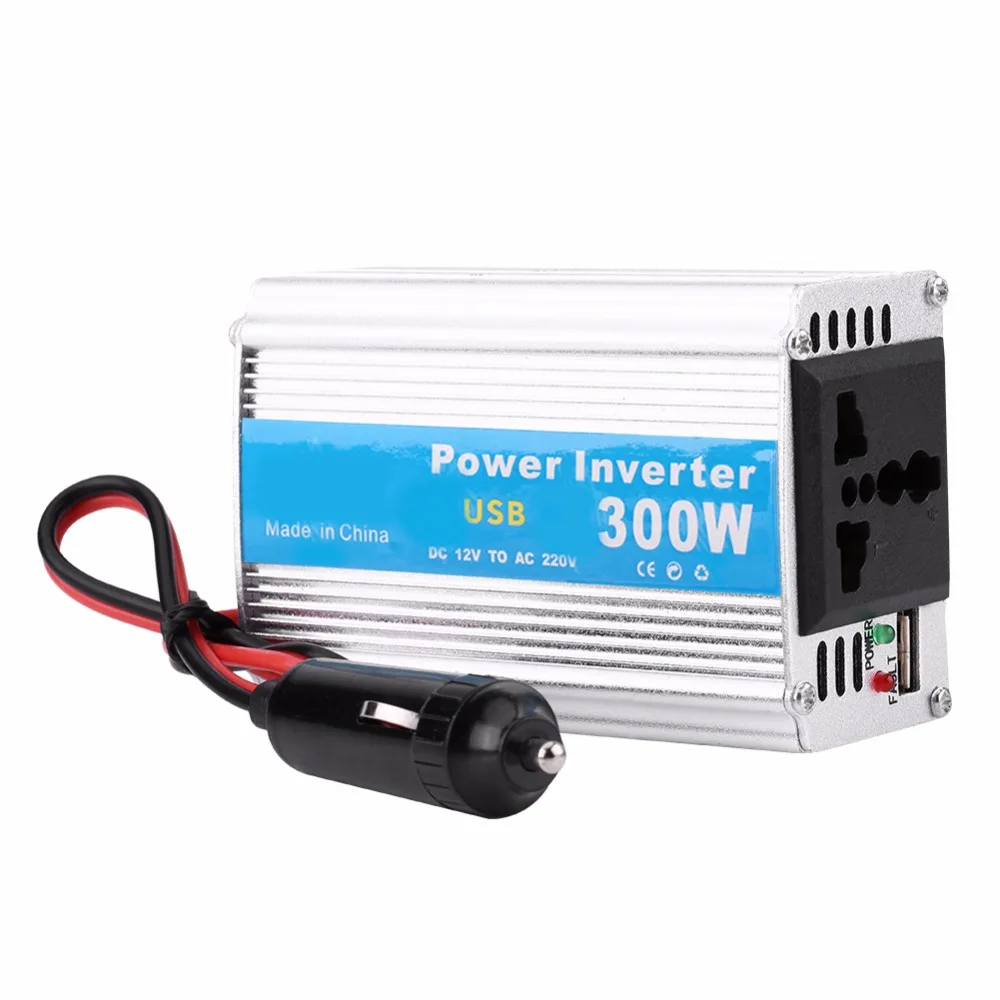 

Car Inverter 300W DC 12V to AC 220V Power Inverter Charger Converter Power Supply Switch Auto Inverter Cigarette Lighter Plug