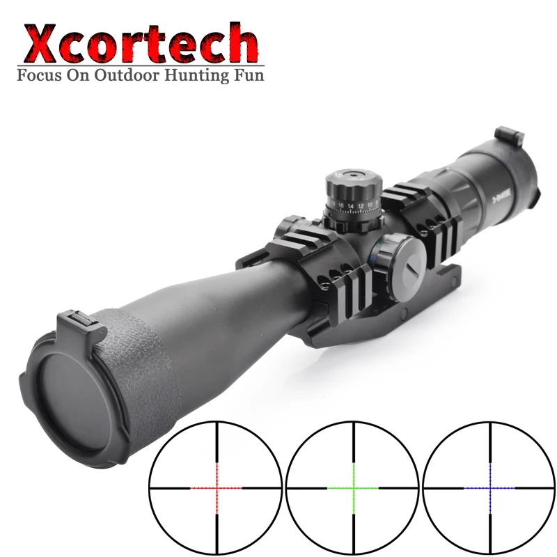

Tactical 3-9x40 BE Hunting Riflescope Mil Dot RGB Illuminated Optics Sight Reticle Rifle Scope With Cantilever Mount