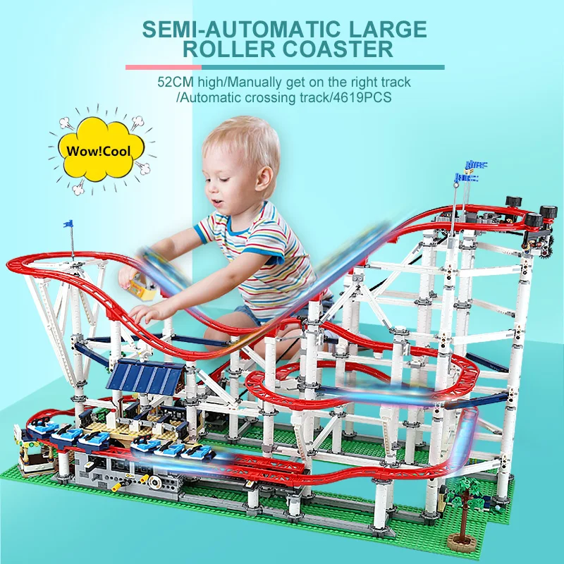 

Lepin 15039 The 10261 Roller Funny Model Coaster Set 4619Pcs Building Series Buidling Blocks Bricks Kids Toys City Model Gifts