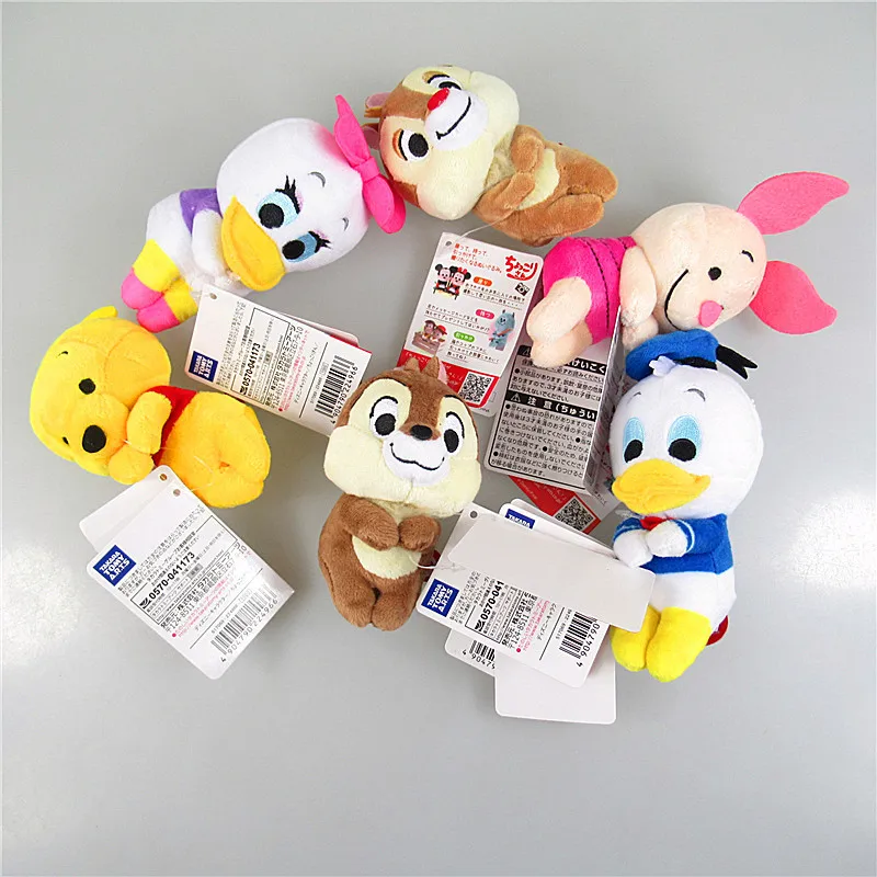 

10cm Disney children's plush toy tsum Buzz Lightyear Mickey Minnie plush doll ornaments bag pendant toys