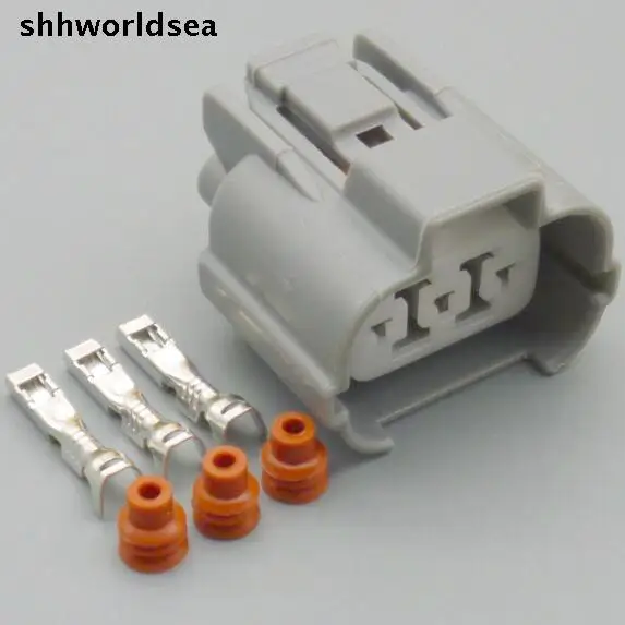

shhworldsea 5/30/100sets 2.0mm 3way kit plastic terminal connector 6189-0130 Headlight socket height adjustment motor for honda