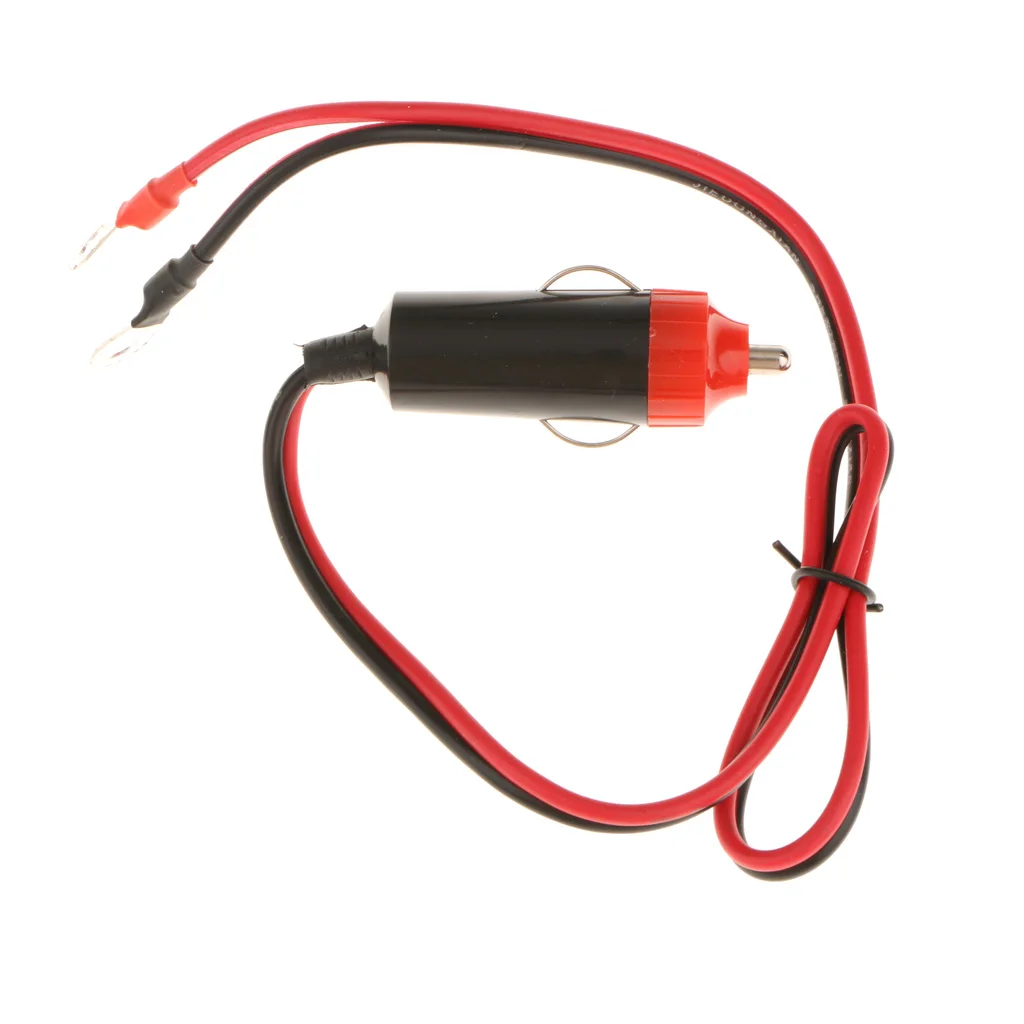 12V 10A Male Plug Cigarette Lighter Plug Adaptor Power Supply Cord 1.65FT Wire for Backup System