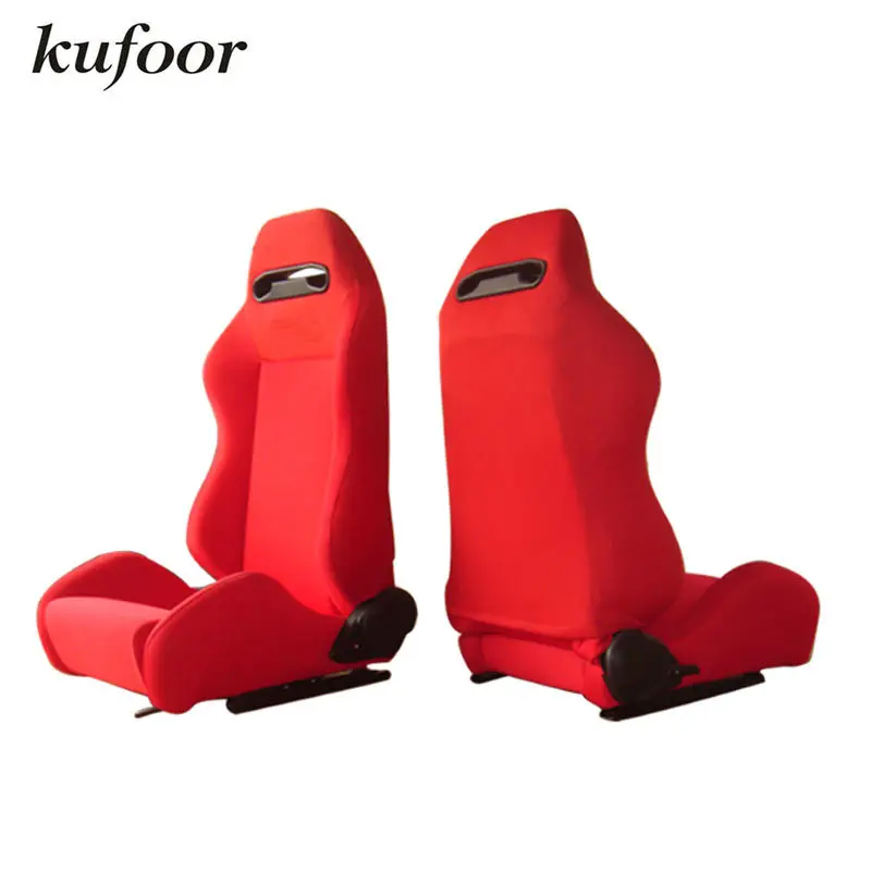 Kufoor RECA Model Adjustable Red Velvet Fabric Car Racing Seats/Auto