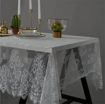 

American Country Style Lace Textured Fabric Tablecloth Rectangular