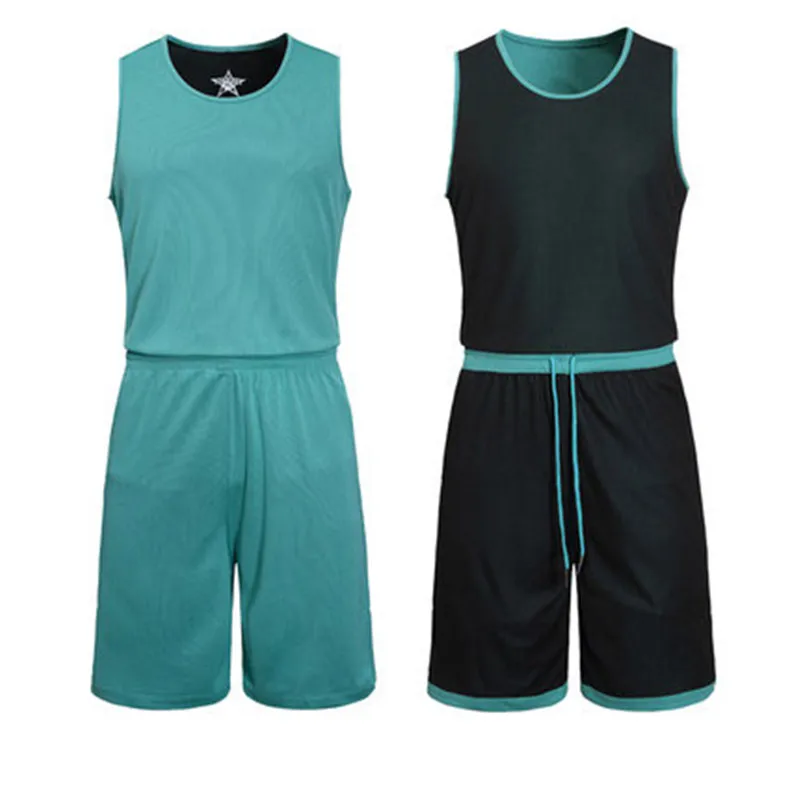DIY basketball jerseys Set Uniforms kits Child Men Reversible Basketball shirts shorts suit Sports clothes Double-side Sportswea