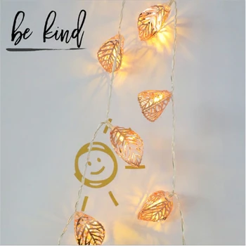

Rose Gold Novelty Lighting Leaf Decorative Lights Christmas Birthday Cake Nursery Party Battery Operated Bedroom Night Light